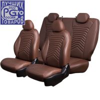 Чехлы Премиум Экокожа Байрон Президент|Жук на Lada Vesta / Vesta SW Cross (2015+)