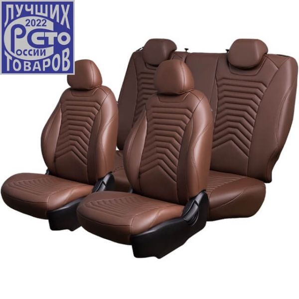 Чехлы Премиум Экокожа Байрон Президент|Жук на Lada Vesta / Vesta SW Cross (2015+)